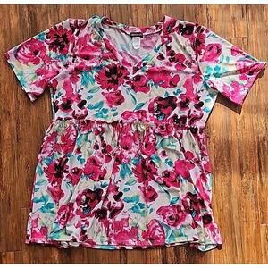 Hemish USA Floral Top Womens Size 3xl